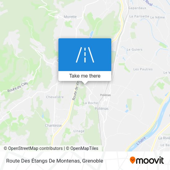Route Des Étangs De Montenas map