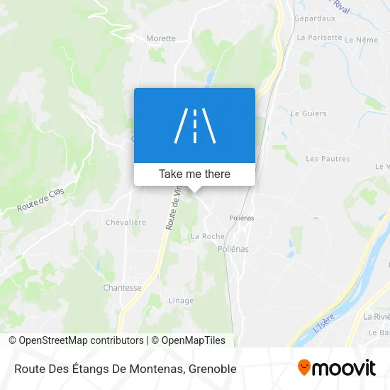 Route Des Étangs De Montenas map