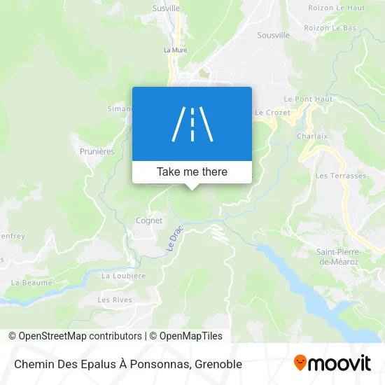 Chemin Des Epalus À Ponsonnas map