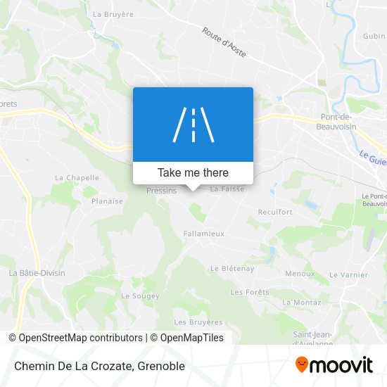 Chemin De La Crozate map