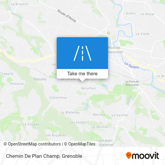 Chemin De Plan Champ map