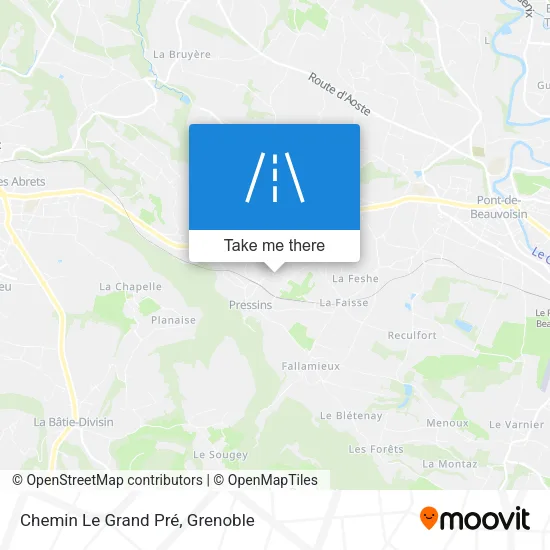 Chemin Le Grand Pré map