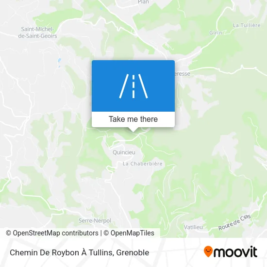 Chemin De Roybon À Tullins map