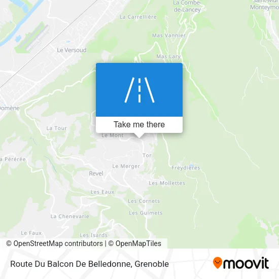 Route Du Balcon De Belledonne map