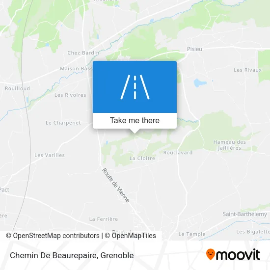 Chemin De Beaurepaire map