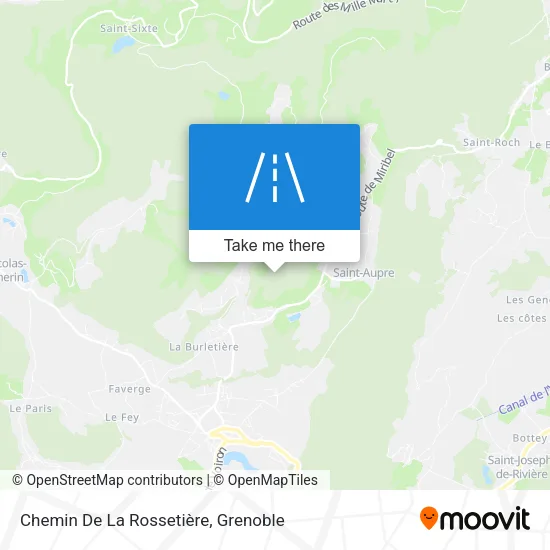 Chemin De La Rossetière map