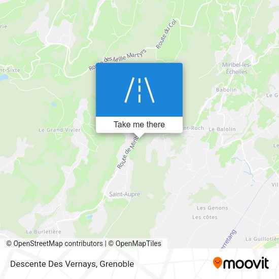 Descente Des Vernays map