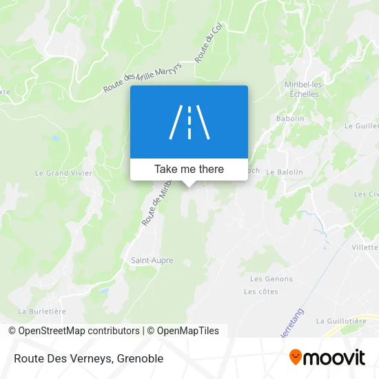 Route Des Verneys map