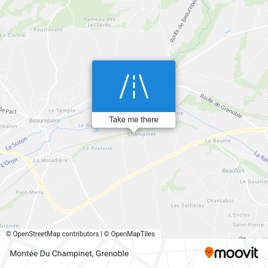 Montée Du Champinet map