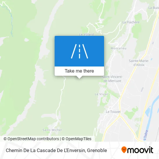 Chemin De La Cascade De L'Enversin map