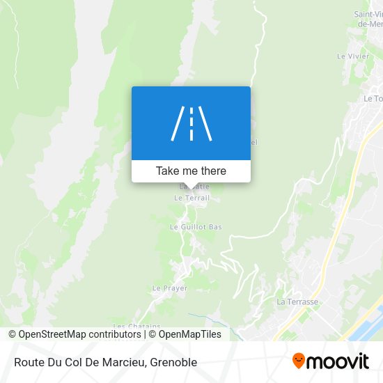 Route Du Col De Marcieu map