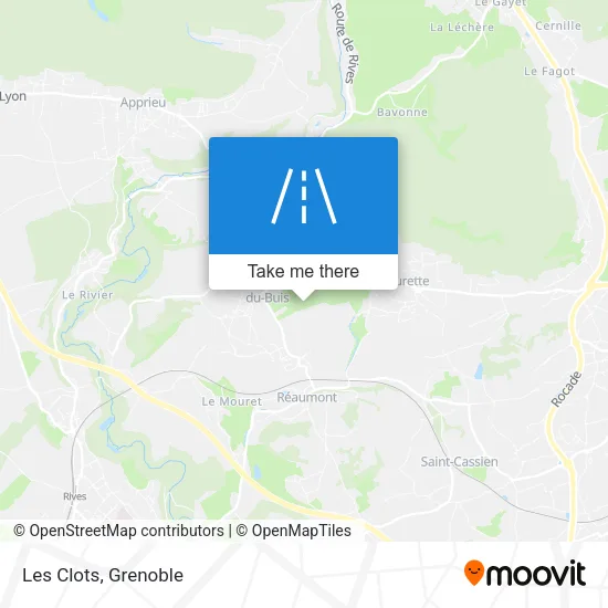 Les Clots map