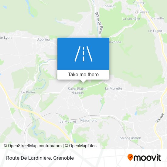 Route De Lardinière map