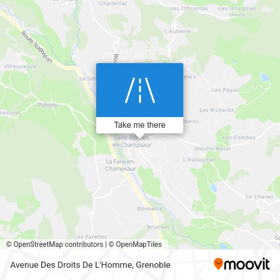 Avenue Des Droits De L'Homme map