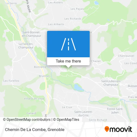 Chemin De La Combe map