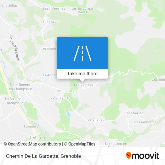 Chemin De La Gardette map