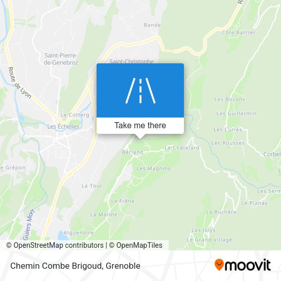 Chemin Combe Brigoud map