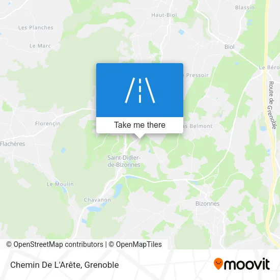 Chemin De L'Arête map