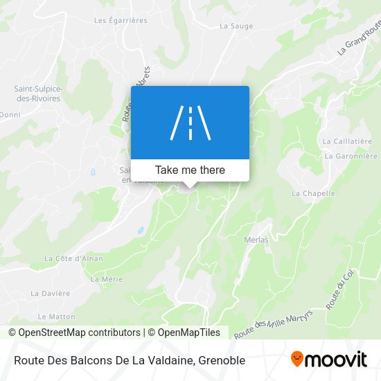 Route Des Balcons De La Valdaine map