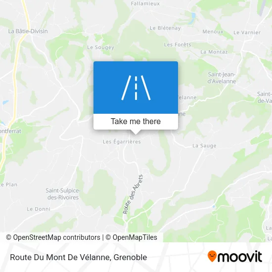 Route Du Mont De Vélanne map