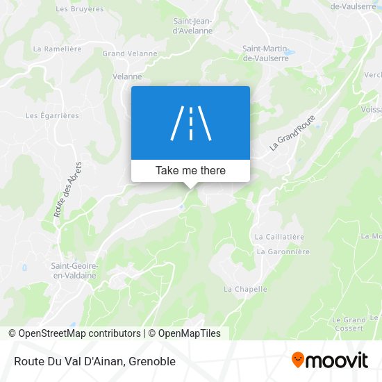 Route Du Val D'Ainan map