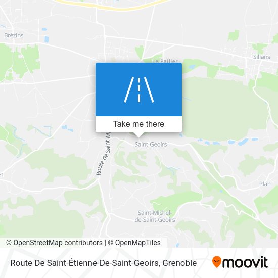 Route De Saint-Étienne-De-Saint-Geoirs map