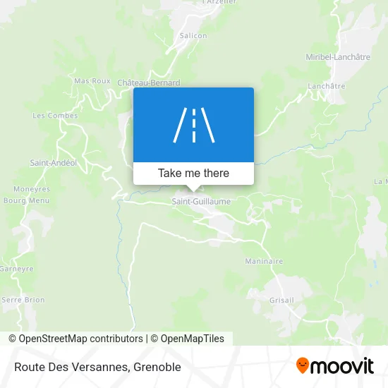 Route Des Versannes map