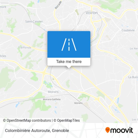 Colombinière Autoroute map