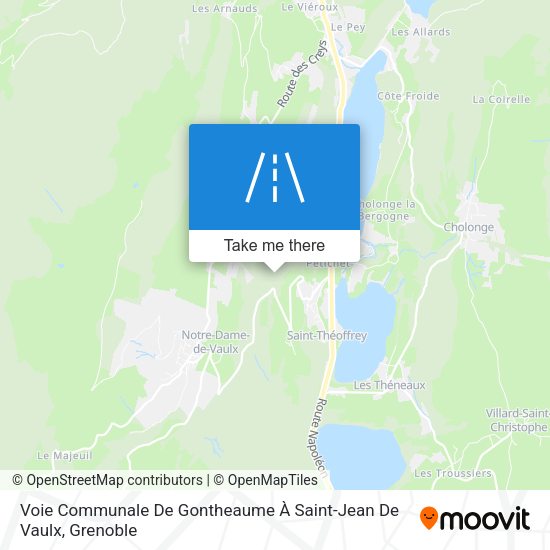Voie Communale De Gontheaume À Saint-Jean De Vaulx map