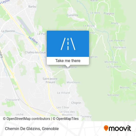 Chemin De Glézins map