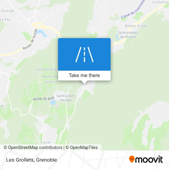 Les Grollets map