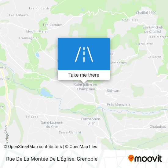Rue De La Montée De L'Église map