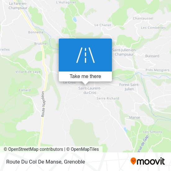 Route Du Col De Manse map