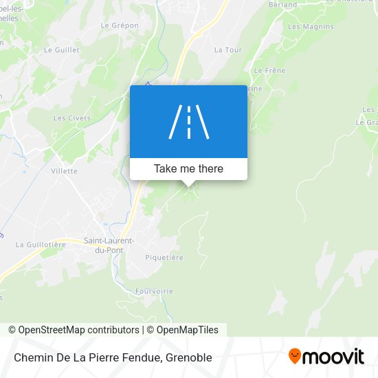 Chemin De La Pierre Fendue map