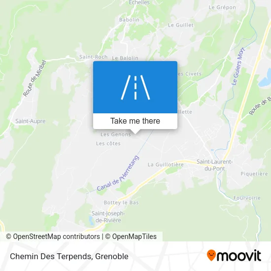 Chemin Des Terpends map