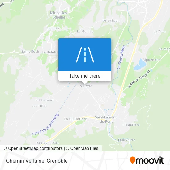 Chemin Verlaine map