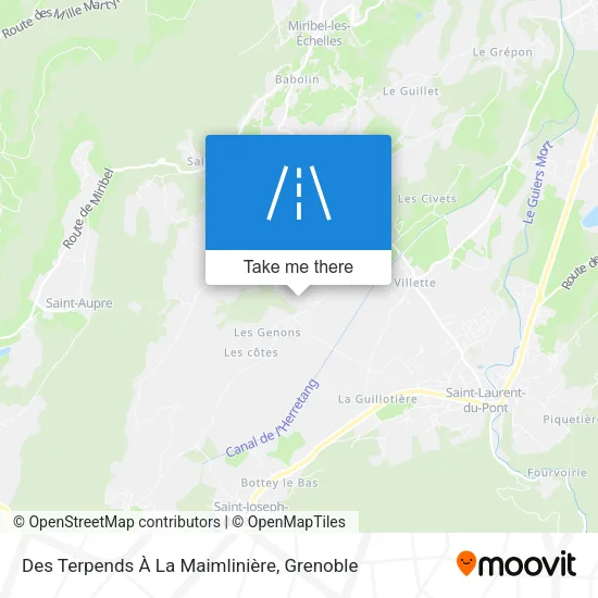 Des Terpends À La Maimlinière map