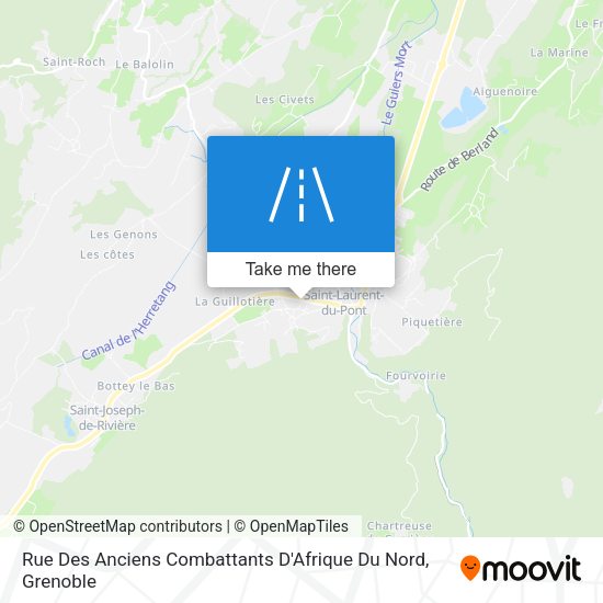 Rue Des Anciens Combattants D'Afrique Du Nord map
