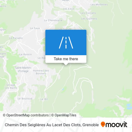 Chemin Des Seiglières Au Lacet Des Clots map