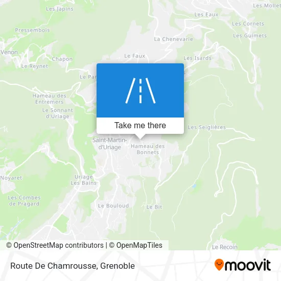 Route De Chamrousse map
