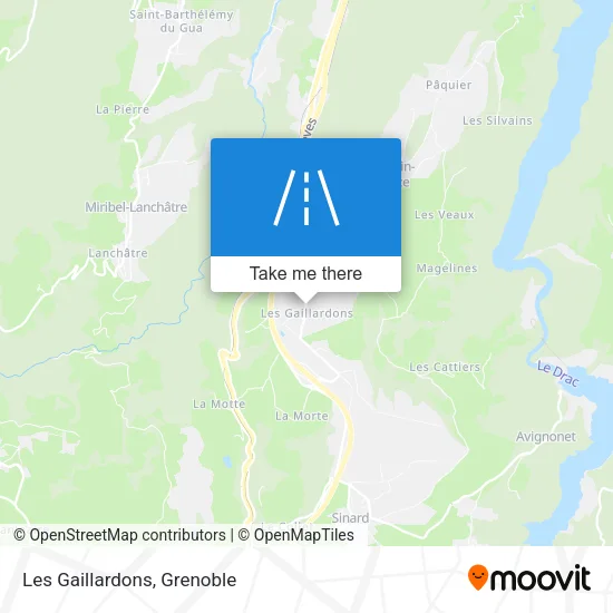 Les Gaillardons map