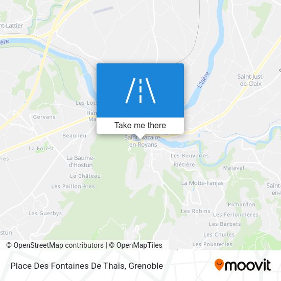 Place Des Fontaines De Thaïs map
