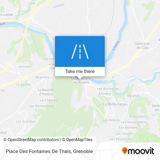 Place Des Fontaines De Thaïs map