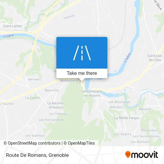 Route De Romans map