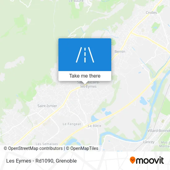 Les Eymes - Rd1090 map