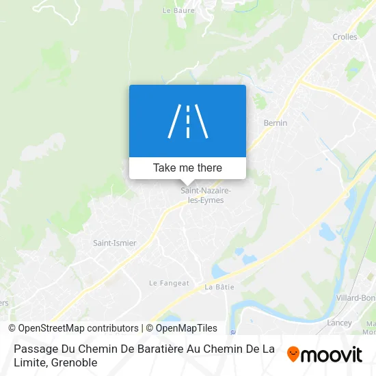 Passage Du Chemin De Baratière Au Chemin De La Limite map