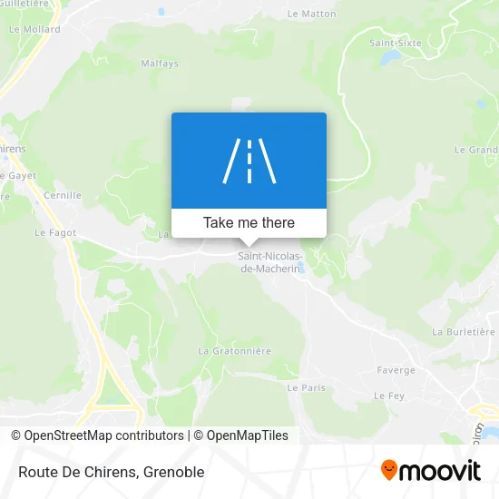 Route De Chirens map