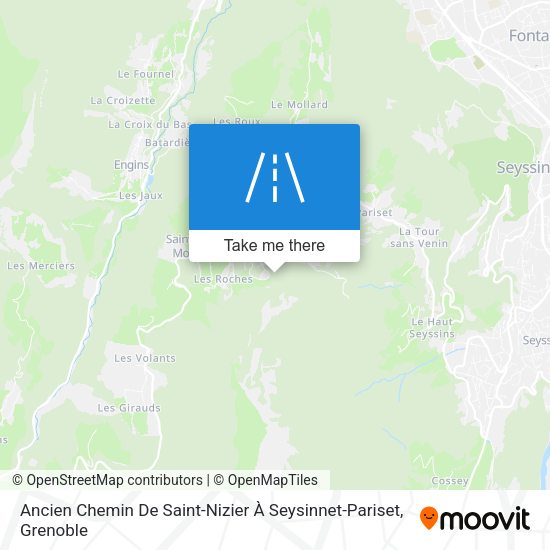 Ancien Chemin De Saint-Nizier À Seysinnet-Pariset map