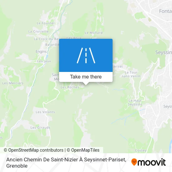 Ancien Chemin De Saint-Nizier À Seysinnet-Pariset map