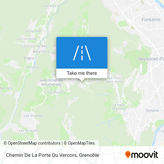 Chemin De La Porte Du Vercors map